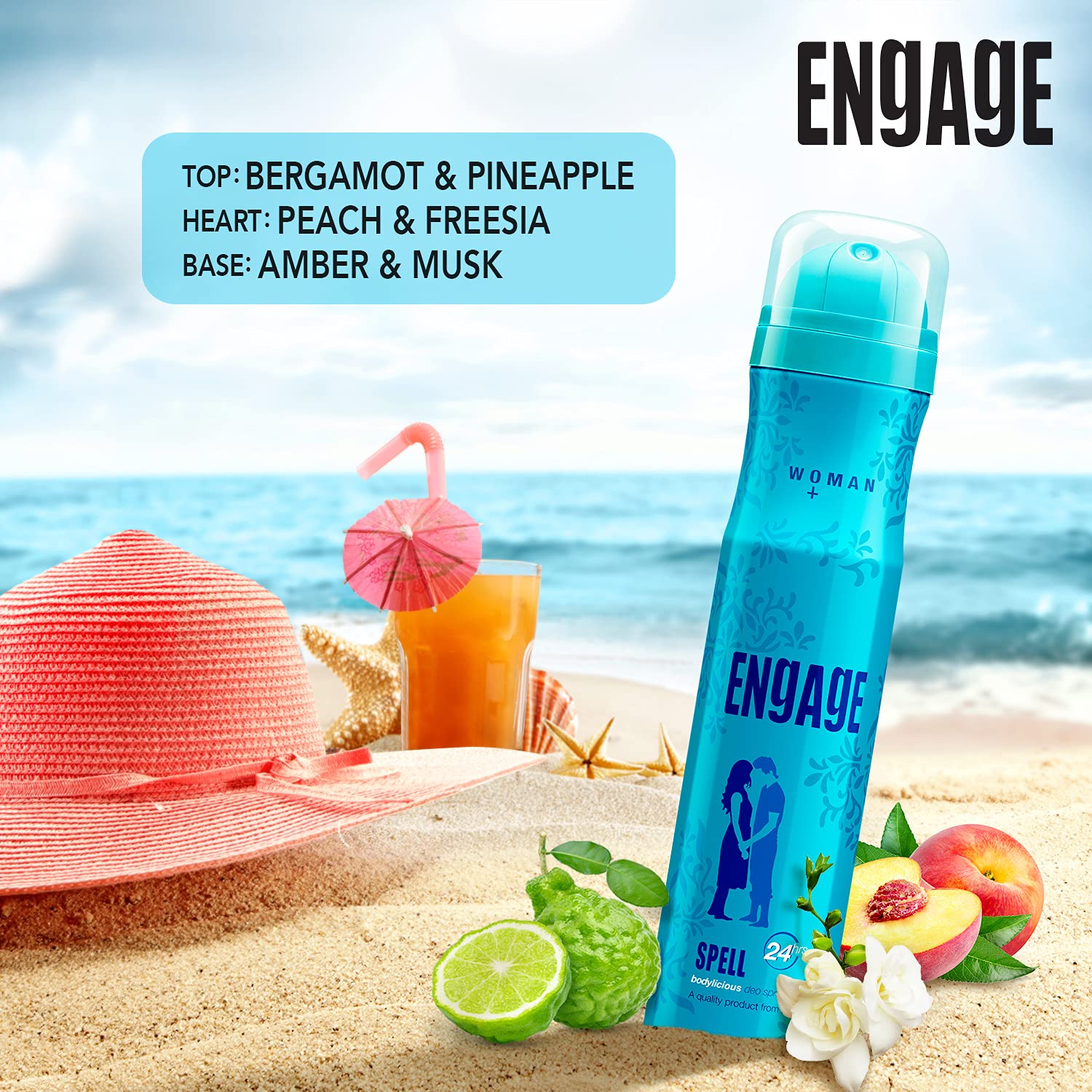 Engage Spell Deodorant For Women | Fragrance Body Spray 150ml 5 Fl.oz. | Perfect For Office Wear & Daily Wear