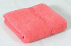Fash Home International Quick Dry Star Border Bath Towel 500 Gsm | Soft & Absorbent Solid Bath Towel Lightweight & Skin-Friendly Towel For Everyday Use (1 Pcs) - Red