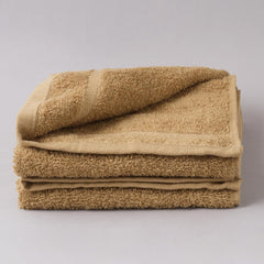 Welspun 100% Cotton Easy Care Hand Towel 400 Gsm | Quick Dry Ultra Soft Hand Towel (Light Brown) - Pack Of 2