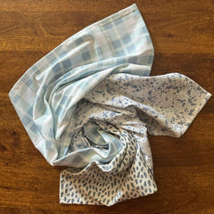 Oak & Lily 100% Cotton Kitchen Napkins Dish Towels 350 Gsm | Premium European Quality Washable, Large Size Kitchen Cloth For Roti, Cleaning, Drying | Blue Stone (Set Of 3)