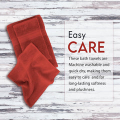Ambra Linens 500 Gsm Highly Absorbent Towels Set 100% Cotton Soft & Plush All Seasons Use Large Everyday Use Durable Face, Bath & Hand Towels (6 Pieces Rust)