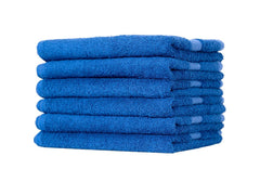 Rushant 100% Combed Cotton Hand Towels 900 Gsm | Ultra Soft, Quick Dry & Super Absorbent For Home, Gym & Travel (Navy Blue) - Set Of 6