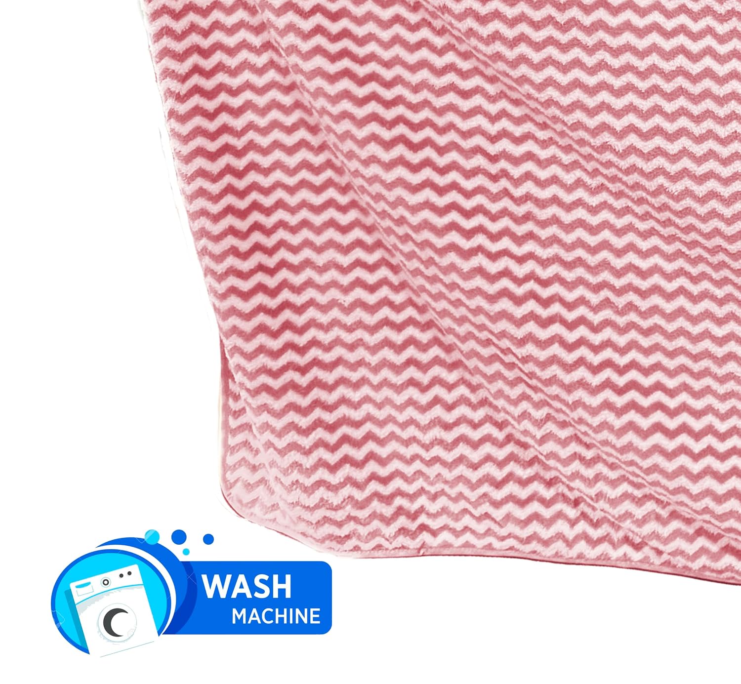 Black Gold The Finer Touch Microfiber Zigzag Bath Towel 350 Gsm | Soft & Quick Dry Towel Lightweight & Absorbent Use For Men & Women (Pink)