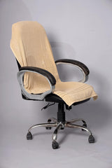 Roman Home Solid Large Luxury All Car Seats & All Office Chair Towel With Tie Knot & Elistick 450 Gsm - (Beige)