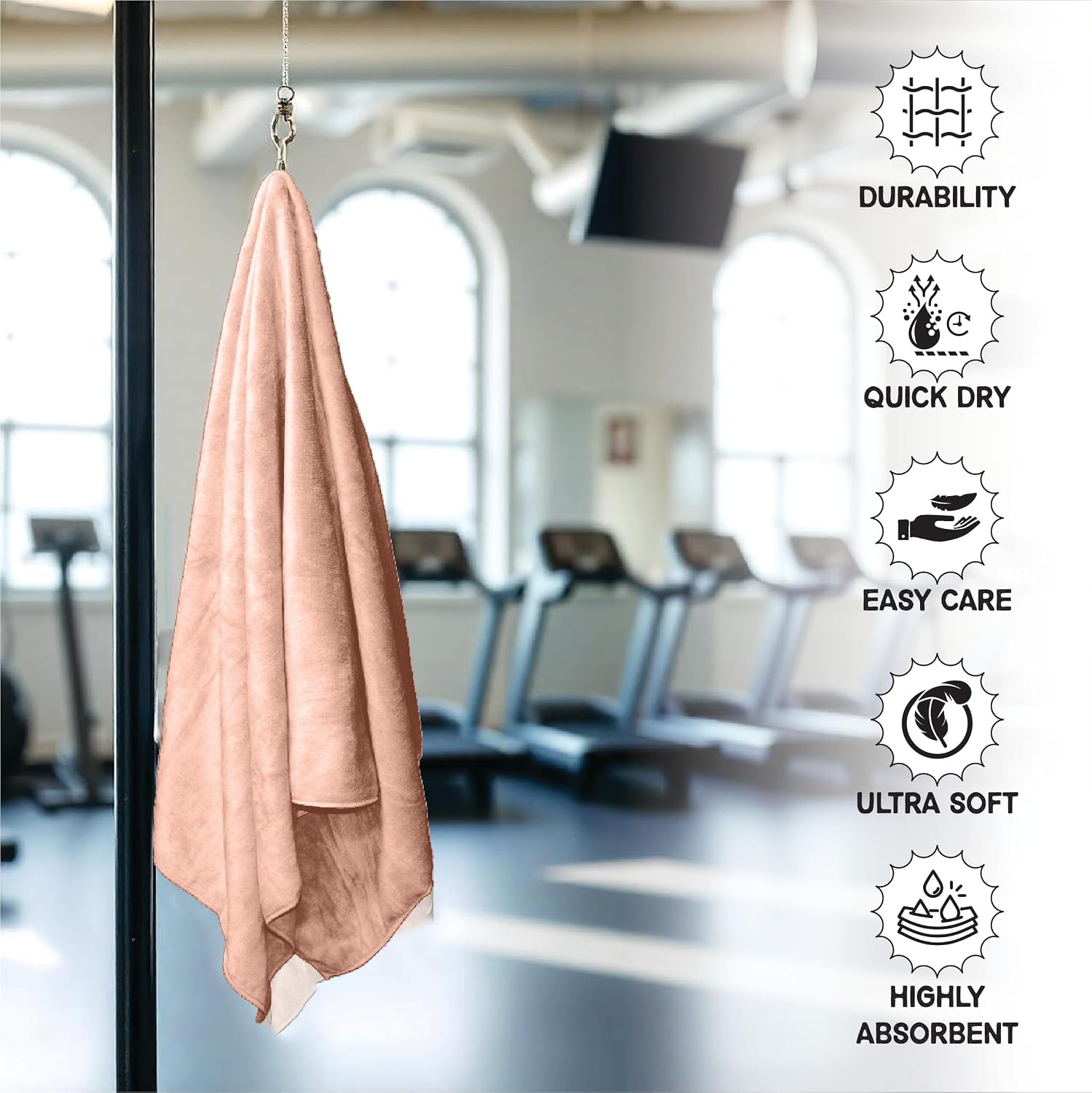 Housse Premium Microfiber Bath Towel 550 Gsm | Extra Large Quick Dry Towels Super Soft Plush | Ultra Absorbent For Home, Swimming, Sports, Travel (Tanzine)