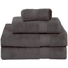 Ambra Linens 500 Gsm Highly Absorbent Towel 100% Cotton, Soft & Plush All Seasons Use, Large, Everyday Use, Durable (4 Pcs Solid Grey)