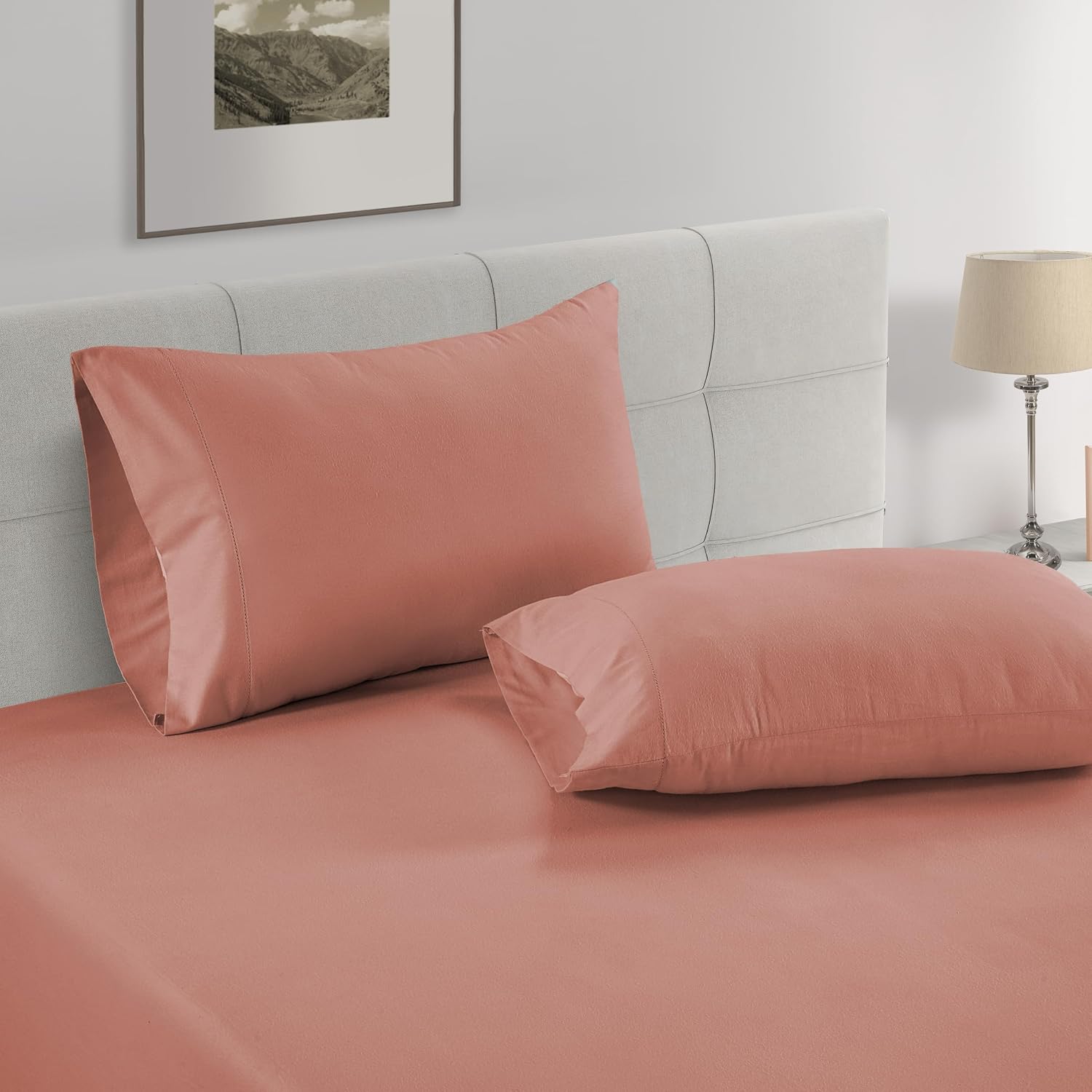 Includes 1 Flat Super King Bedsheet With 2 Pillow Covers - 108 X 108 Inches, Rose Dawn | Soft - Breathable & Comfortable, Machine Washable | Natural Softness & Breathability