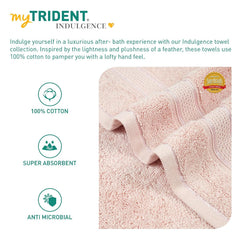 Mytrident Indulgence Collection Hand Towel 400 Gsm | 100% Cotton For Men & Women Hand Towel - Basik Pink (Pack Of 2)