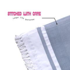 Pure Cotton Turkish Bath Towel 350 Gsm | Extra Soft Plush Light Weight Quick Dry Travel Thin Towels (Elephant Grey)