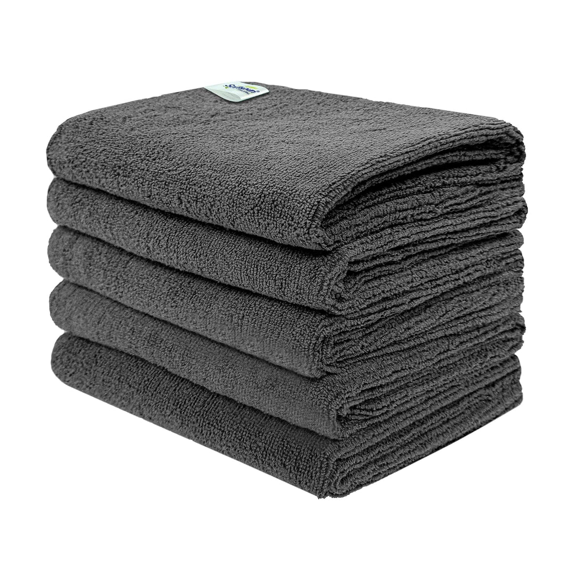 Softspun Microfiber Cloth 340gsm | Super Soft Absorbent Cleaning Towels Cleans & Polishes Everything In Your Home (Pack Of 5)- Grey