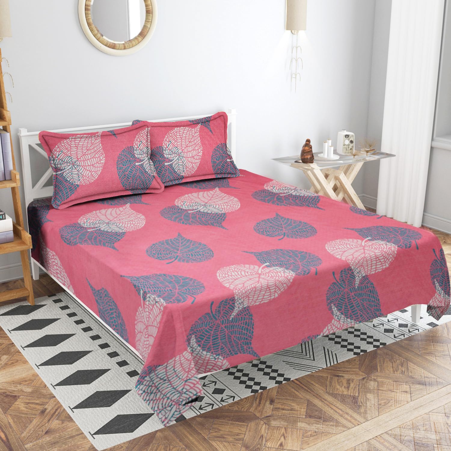 4 Double Bedsheets With 8 Pillow Covers - 90 X 90 Inches, Multicolor | 144 Thread Count Soft Brushed Microfiber - Long Lasting & Wrinkle Free