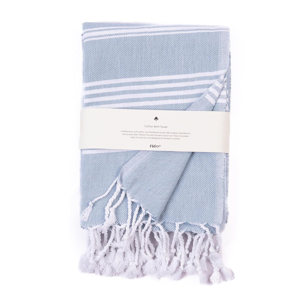 Haber Premium Basic Large Size 100% Cotton Towel 300 Gsm | Soft, Absorbent & Comfortable Quick Dry Bath Towels - Sea Glass (1 Pcs)