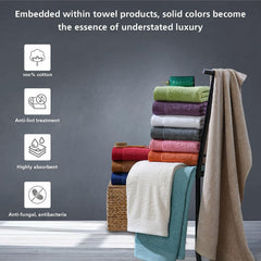 Maspar 100% Cotton Embedded Stripe Face Towel 600 Gsm - Set Of 4 (Brown)