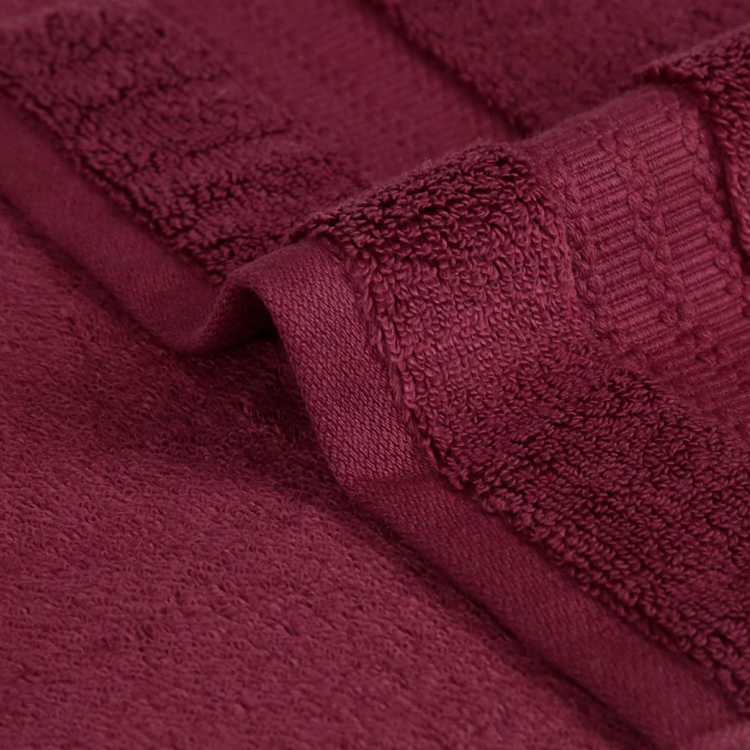 Mytrident Face Towels 600 Gsm | Nectar Soft Collection Wash Towel For Men & Women Face Towels - Berry Wine (3 Pcs)