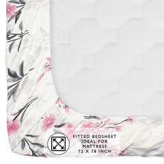 Fitted Bedsheets King Size With 2 Pillow Cover - 72 X 78 Inches, Pink | All Around Elastic Bedsheet - Crafted From Soft, Breathable Fabric