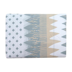 Polycotton Flat Bedsheet For King Size With 2 Pillow Covers - 90 X 108 Inches, Cream & Grey | Softness & Long-Lasting Durability