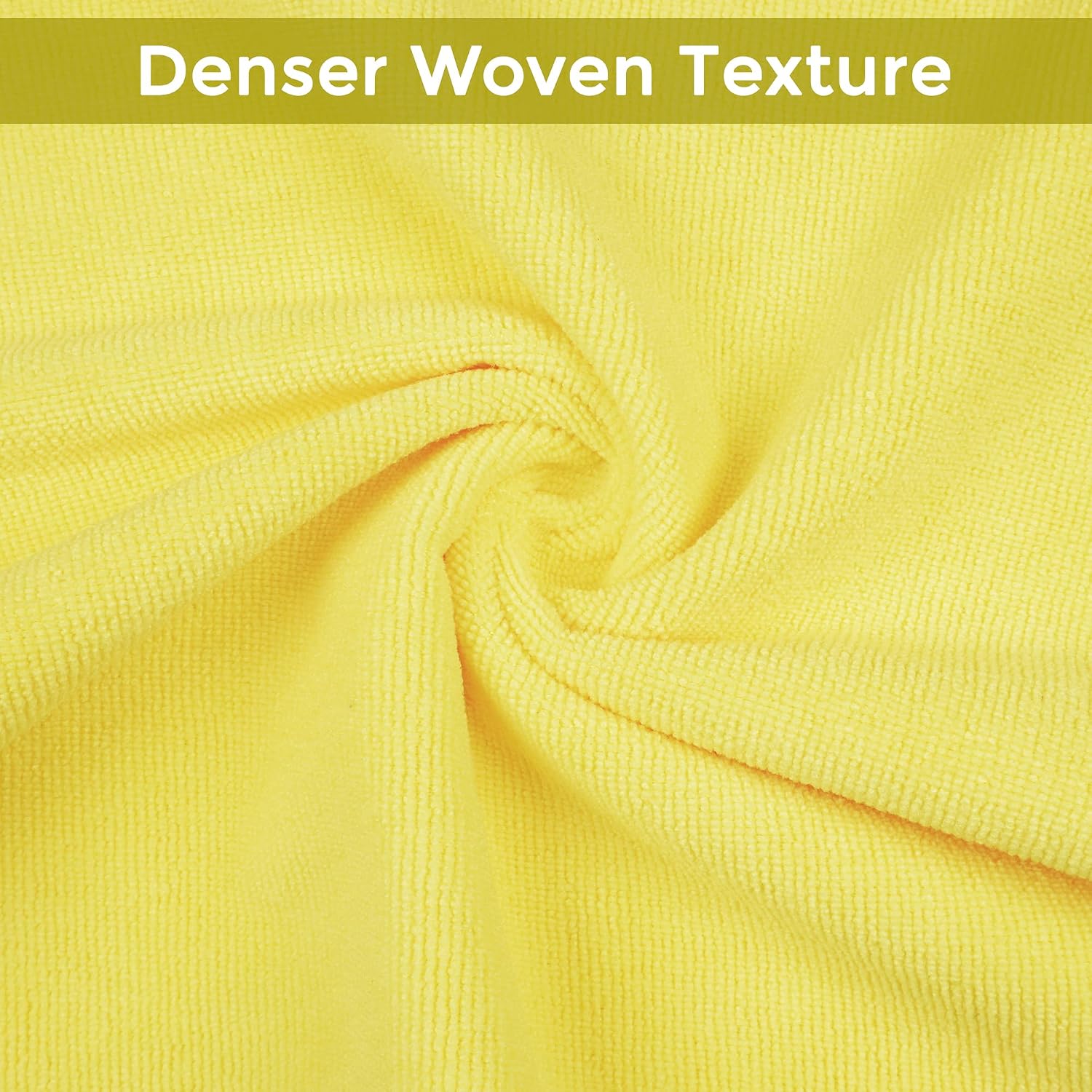 Story@Home Microfiber Cleaning Cloths 360 Gsm | Highly Absorbent, Lint & Streak Free, Multi -Purpose Wash Cloth (Yellow)- Set Of 4