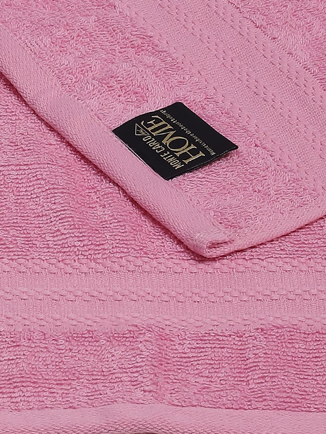Monte Carlo Solid 2 Bath Towel & 2 Hand Towel 1400 Gsm (Light Pink)