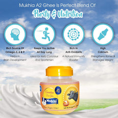 Natural Premium Amrutam A2 Desi Buffalo Ghee By Mukhia | Delicious Healthy & Nutritious Buffalo Desi Ghee Good For Parathe | (2 Litre) 67.6 Ounce | Tin Pack