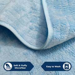 Enrich Homes Hand Small Towels 600 Gsm | Soft Microfiber Face Towels For Men & Women Kitchen & Bathroom Towel Set (Blue)- Set Of 4