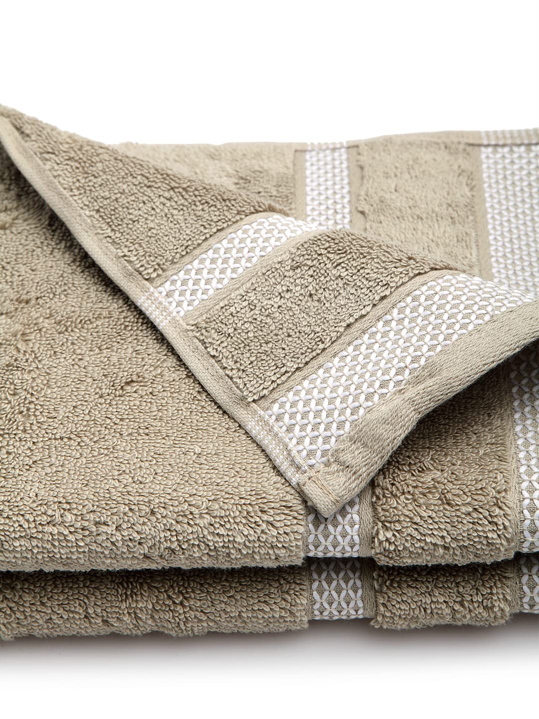 Spaces Hygro Cotton Hand Towel 400 Gsm | Blooms Softer When Washed Ultra Absorbency Dries You Quicker Hygro Cotton - Brown (Pack Of 2)