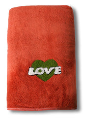 Maxoshine Microfiber Large Size Towels Bath 450 Gsm | Soft Fluffy Coral Fleece Bathing Towel With Hook Quick Dry Super Absorbent Bath Towel (Red)