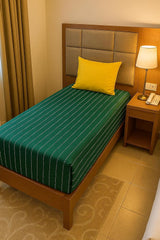 Cotton Single Bedsheet With 1 Pillow Covers - 60 X 90 Inches, Green | Soft & Breathable Fabric, Premium Finish Durable & Skin Friendly