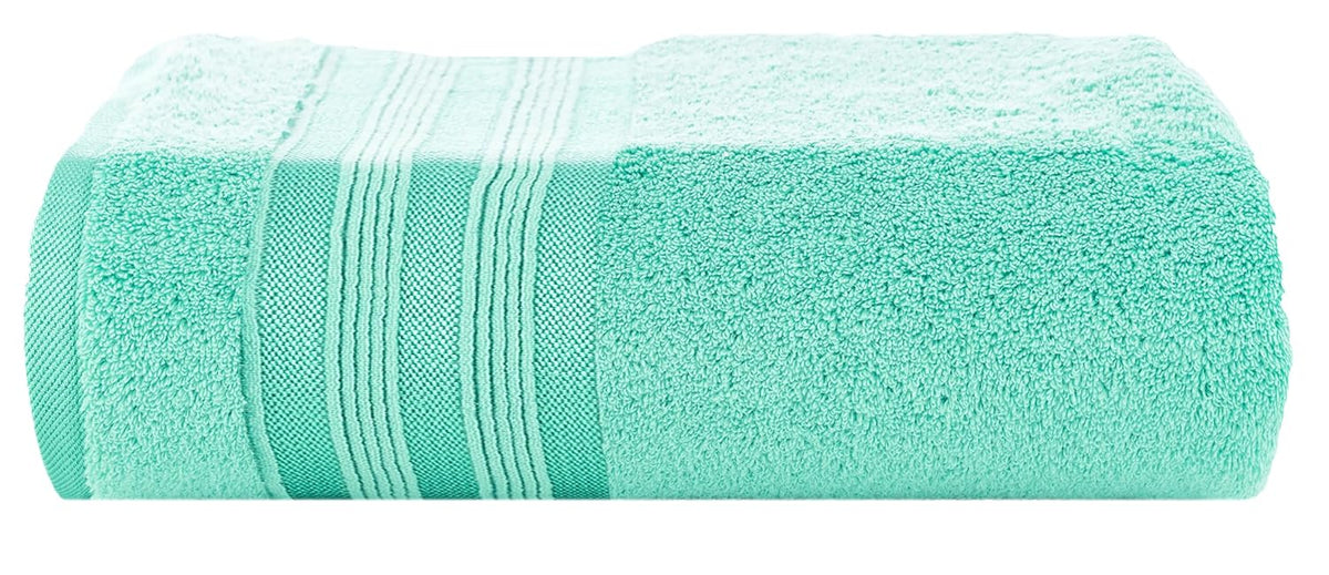 Casa Copenhagen Egyptian Cotton Zero Twist 1 Pcs Large Bath Towel 500 Gsm (Aque Blue)