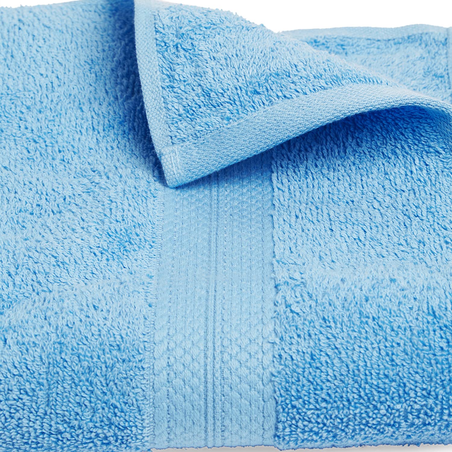 Spaces 100% Cotton Bath Towel 500 Gsm | High Absorbency Easy Care Soft Feel Cotton Bath Towels (Light Blue)