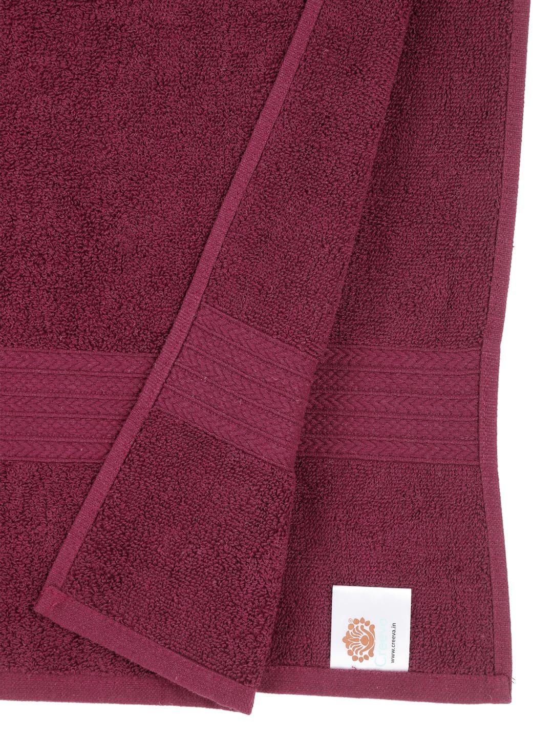 Creeva Classic Cotton Bath Towel 550 Gsm - Deep Wine