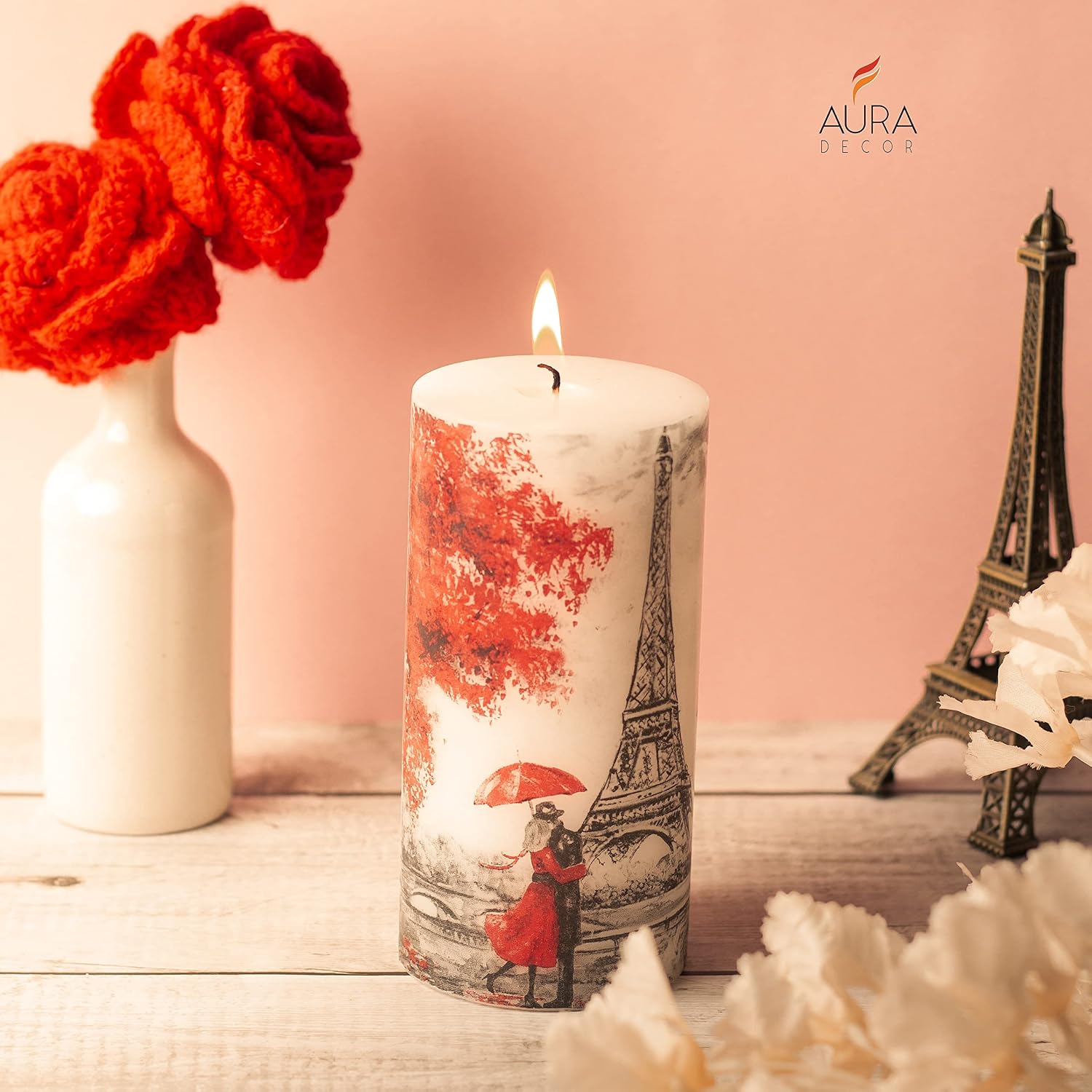 6 INCH PARIS EIFFEL TOWER CANDLE | LOVE OF PARIS CANDLE | BURNING TIME 90 HOURS