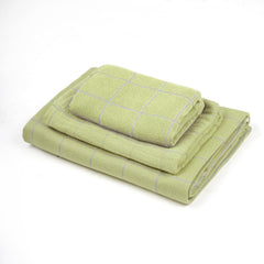 Doctor Towels Banana Double Cloth Towel 1 Bath, 1 Hand & 1 Face Towel 900 Gsm | Super Soft & High Absorbency Towels For Sensitive Skin, Quick Dry Towels (Candy Green) - Set Of 3