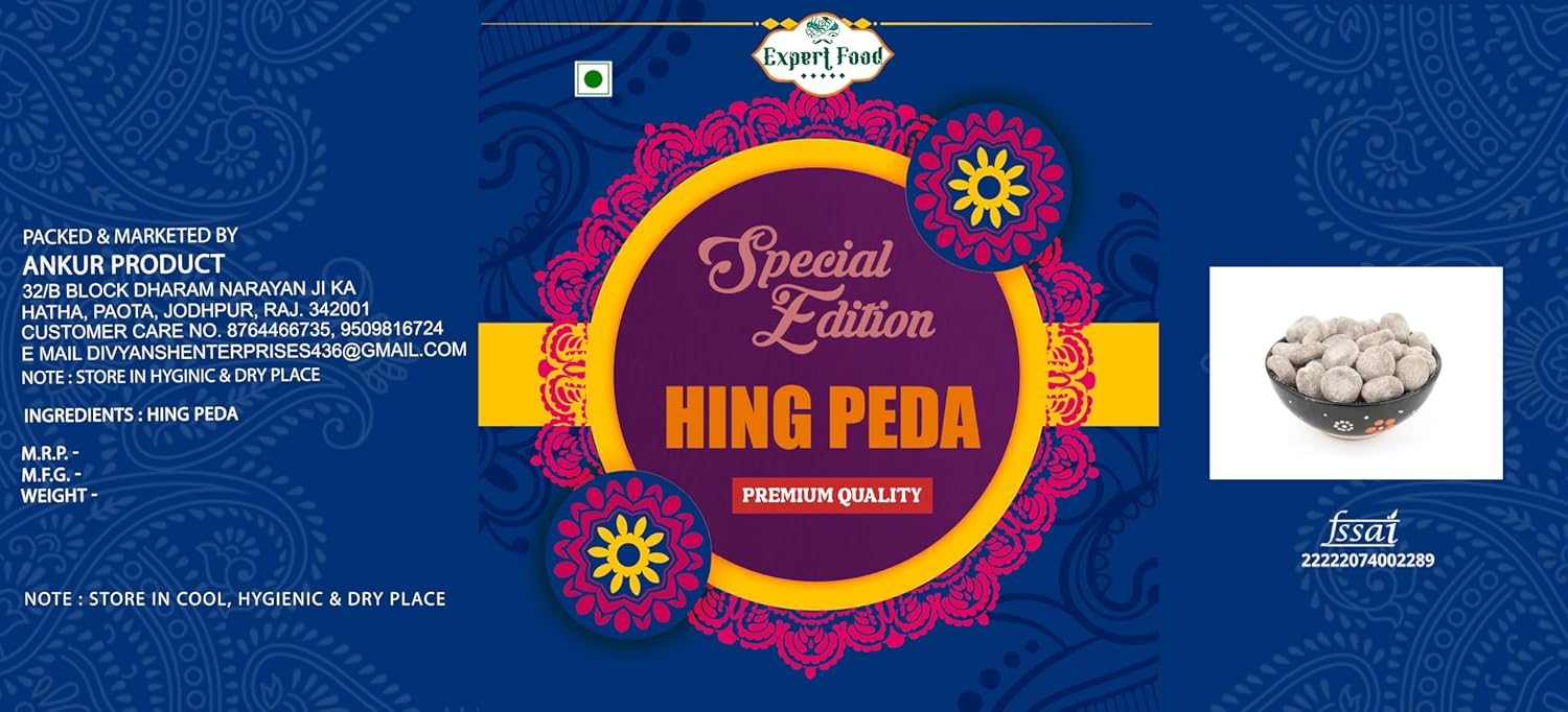 Hing Peda Mukhwas Hing Candy 400gm, | Digestive Candy Mouth Freshener | Jar Pack