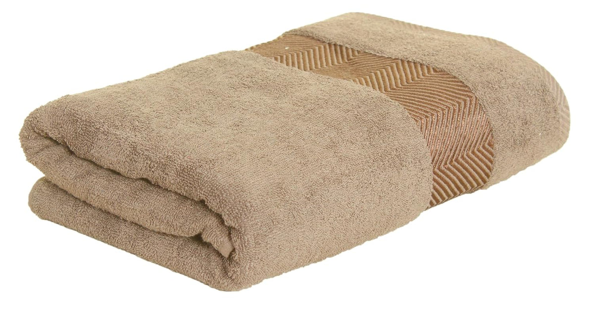 Fash Home International Bath Towel 500 Gsm | Ultra Soft, Highly Absorbent, Quick Dry, Plush & Durable Cotton Bath Towel (Beige)