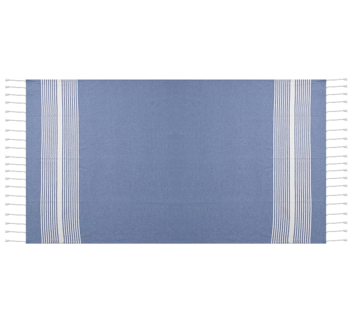 Dolce Casa 100% Cotton Turkish Fouta Towel 400 Gsm | Extra Large Full Size Cotton Bath Towel (Dark Blue)
