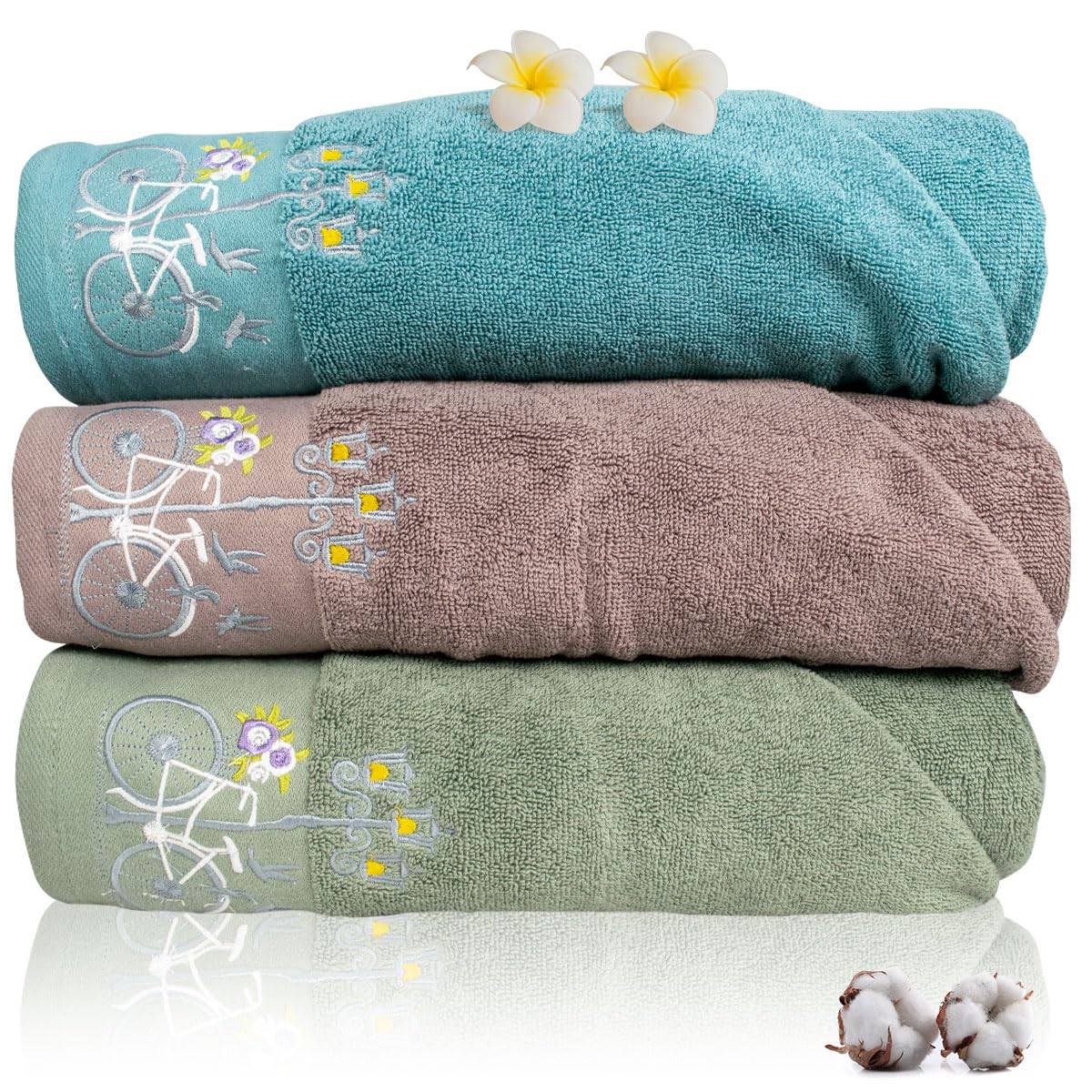 Rangoli 100% Cotton Martin Hand Towels 600 Gsm | Quick Dry, Ultra Soft, Highly Absorbent Printed Hand Towel Luxury & Highly Absorbent Towels - Multicolor (Set Of 3)