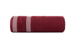 Casa Copenhagen Egyptian Cotton Solitaire Hand Towel 740 Gsm (Bluebird, ItalianPlum, Rum, Dutch,BeetRed & Pink)- Pack Of 6