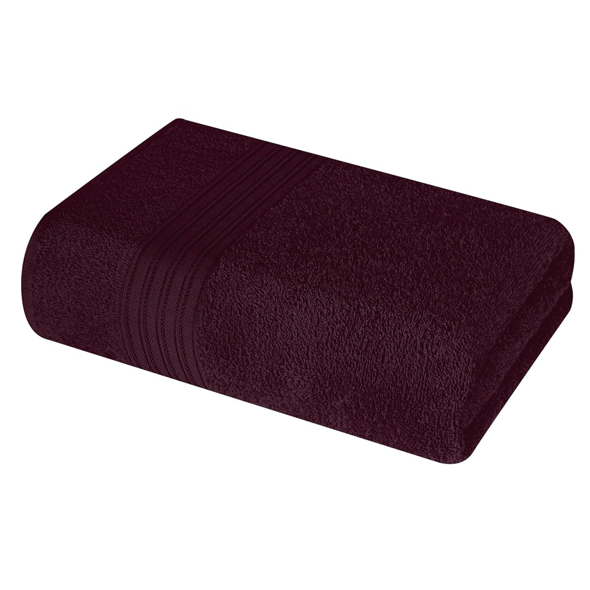 Boutiquo 100% Cotton Bath Towel 500 Gsm | Compact Quick Dry Lightweight Soft & Highly Absorbent Large Size Bath Towel - Burgundy