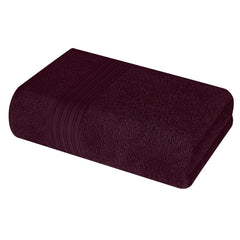 Boutiquo 100% Cotton Bath Towel 500 Gsm | Compact Quick Dry Lightweight Soft & Highly Absorbent Large Size Bath Towel - Burgundy