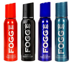 Fogg Napoleon + Marco + Royal + Majestic Fresh Body Spray For Men 120ml Each 4 Fl.oz. | Long Lasting No Gas Deodorant