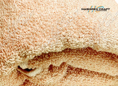 Hashirex Craft Men'S Pure Xxxl Cotton Bath Towel 1300 Gsm (Light Brown) - Pack Of 2