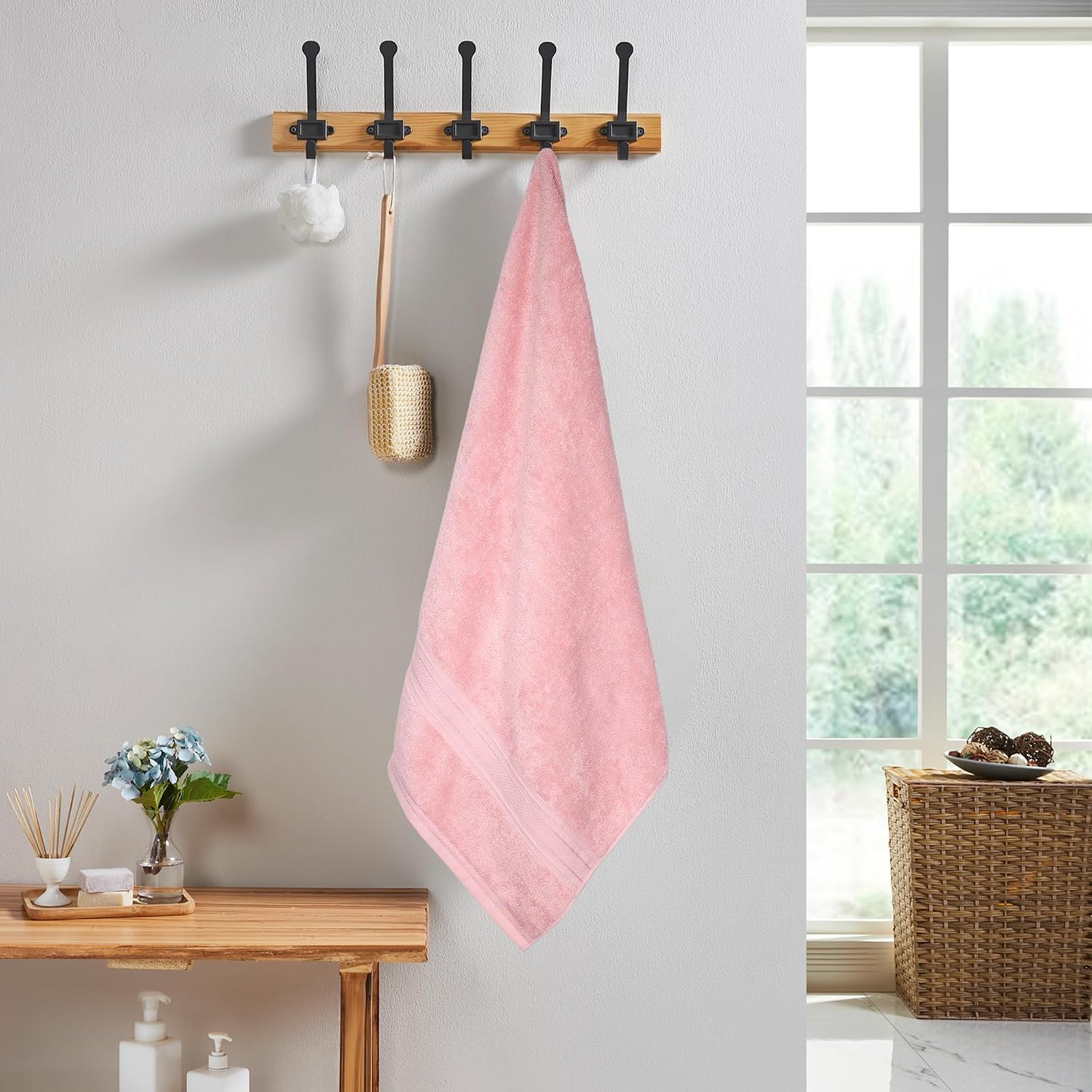 Mytrident Cotton Bath Towel 900 Gsm | For Men & Women Classic Towel 100% Cotton Bath Towel (Victorian Pink)