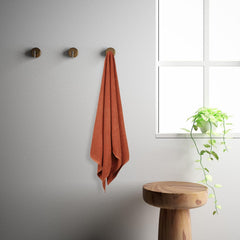 Spaces 100% Cotton Bath Towel 500 Gsm | Quick Dry Nano Spun Special Texture Bath Towels (Red)
