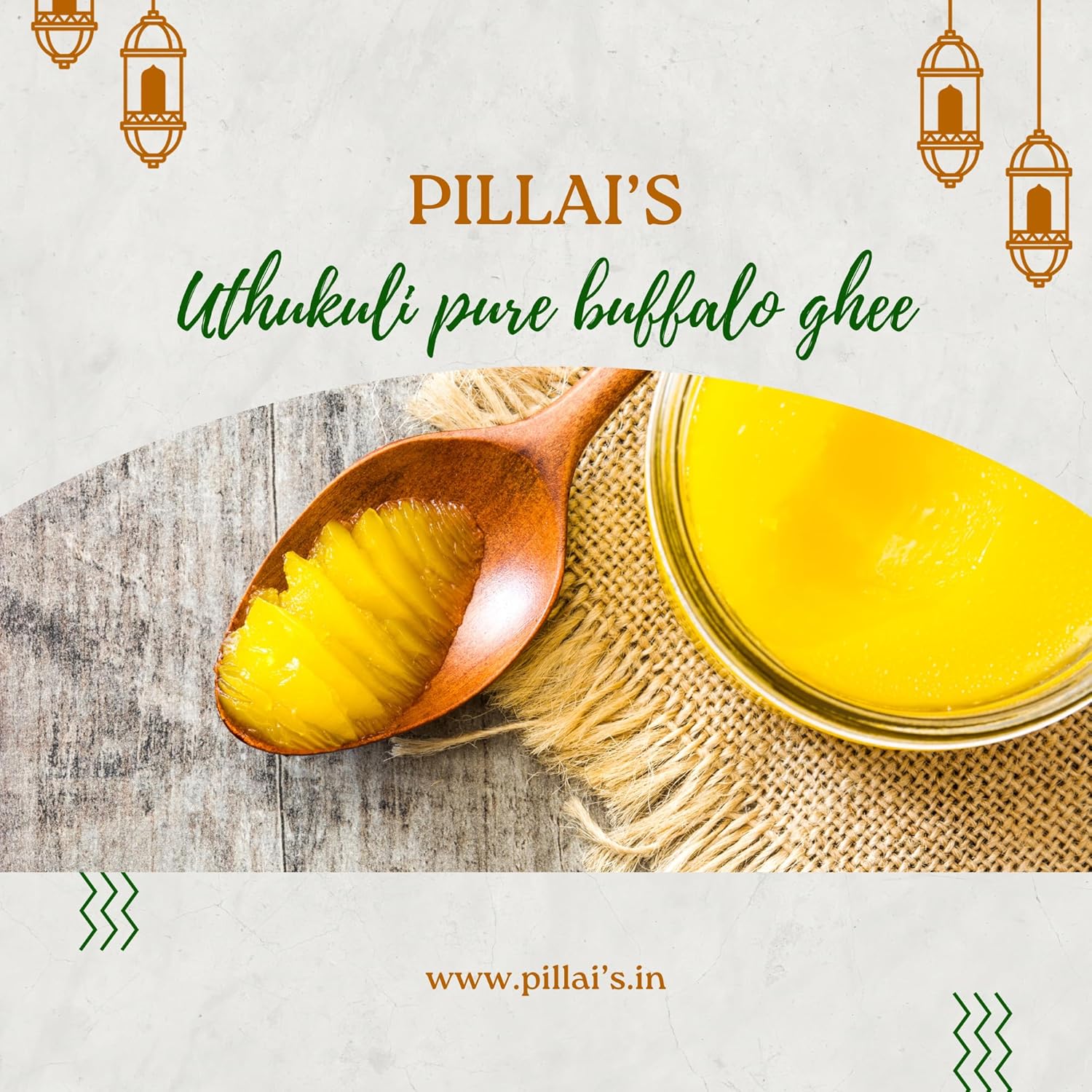 Organic Natural A1 Uthukuli Pure Buffalo Ghee By RR Pillai'S | Rich In Vitamin A, D, E & K Healthy Desi Ghee Perfect For Desserts | (200ml) 6.7 Ounce | Jar Pack