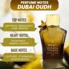 JD International Down Town Dubai Perfume For Men - 100ml, 3.4 Fl.oz. | Long Lasting Fragrance