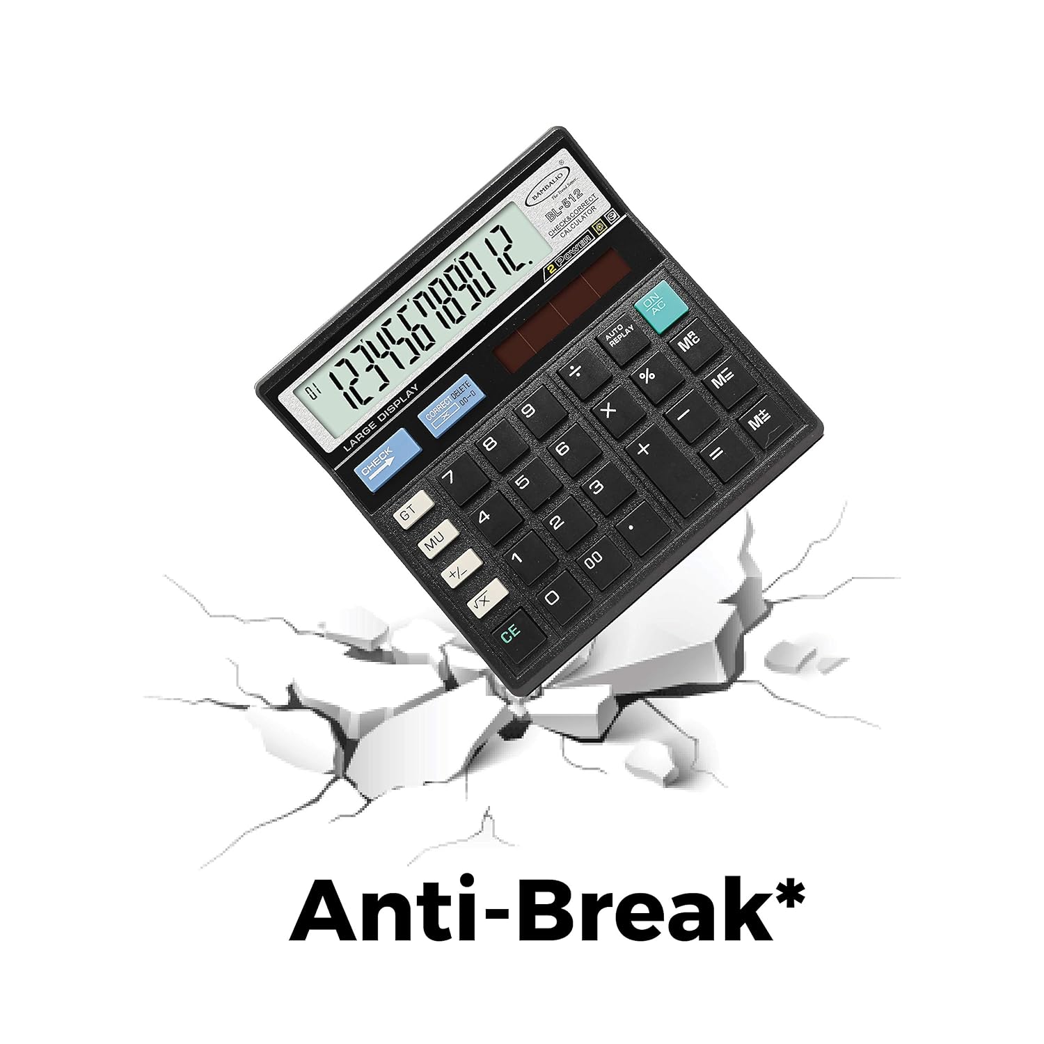 Bambalio 12 Digit Large Display 112 Steps Check & Correct Electronic Calculator BL-512, 3 Years Warranty |