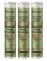 Nutrocopia Garcinia Cambogia Tablet For Weight Loss, Improves Energy & Burn Fat | 15 Effervescent Tablets 50gm 0.1lbs Each Pack Of 3