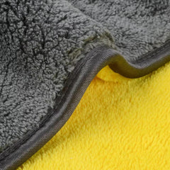 Detachi Dual Sided Microfiber Cloth 450 Gsm | Thick Lint & Streak-Free Multipurpose Cloths | Absorbent Extra Thick Plush Towel For Cleaning, Washing & Drying - Dual (2 Pcs)