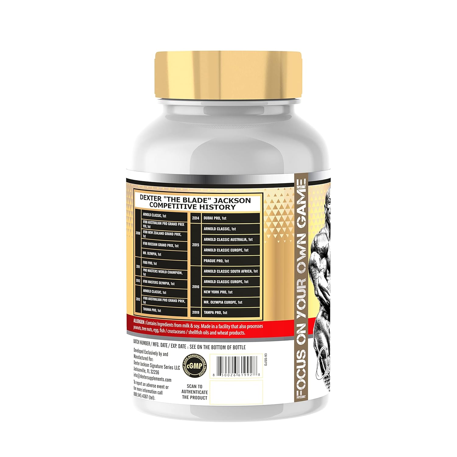 ?Dexter Jackson Korean Ginseng, Traditional Korean Ginseng, Gluten - Free, Boost Immunity & Safe Formula | 60 Capsules 100gm 0.2lbs
