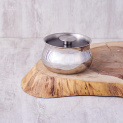Stainless Steel Double-Walled Serving Bowl With Lid | Corporate Gifting For Diwali -  Stainless Steel Donga | Dal, Curry Serving Bowl - Medium Bowl With Lid - Serve Ware, Dinnerware & Tableware